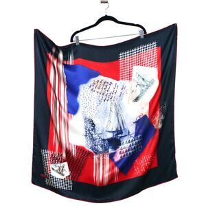 ARMINE 100% Silk Multi Color Patterned Square Large Scarf